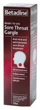 Load image into Gallery viewer, Betadine SORE THROAT Ready to use Gargle 120ml