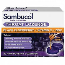 Load image into Gallery viewer, Sambucol Throat Lozenges 20pk - Immune System Support