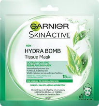 Load image into Gallery viewer, GARNIER HYDRABOMB GREEN TEA TISSUE MASK
