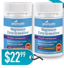 Load image into Gallery viewer, GOOD HEALTH MAGNESIUM Easy-to-swallow 150mg 90 + 90 Capsules