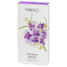 Load image into Gallery viewer, YARDLEY APRIL VIOLETS SOAPS 3x 100G