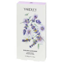 Load image into Gallery viewer, YARDLEY  LAVENDRE LUXURY SOAPS 3x 100G