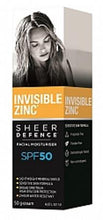 Load image into Gallery viewer, Invisible Zinc Sheer Defence Facial Moisturiser SPF50 50g
