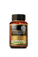 Load image into Gallery viewer, GO KOMBUCHA ENERGY WITH SPIRULINA 12B CAPS 60