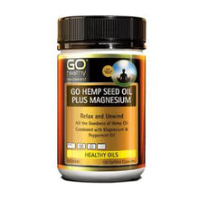 Load image into Gallery viewer, GO HEMP SEED OIL PLUS MAGNESIUM SoftGel CAPS 100
