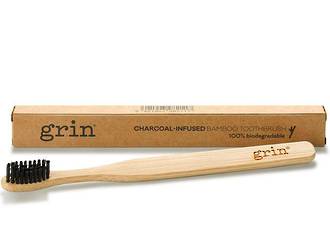 GRIN CHARCOAL-INFUSED BAMBOO TOOTHBRUSH