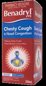 BENADRYL® Chesty Cough & Nasal Congestion Cough Liquid 200ml
