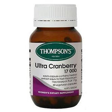 Load image into Gallery viewer, THOMPSON&#39;S ULTRA CRANBERRY 17000 60 CAPSULES

