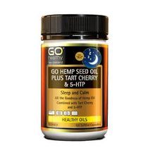 Load image into Gallery viewer, GO HEMP SEED OIL PLUS TART CHERRY & 5-HTP SoftGel CAPS 100
