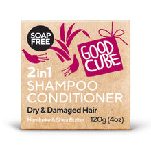 Load image into Gallery viewer, GOOD CUBE 2in1 Conditioning Shampoo Bar for Dry & Damaged Hair