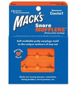 MACK'S Snore Mufflers Silicone - 6 Pairs