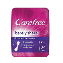 Load image into Gallery viewer, CAREFREE PANTY LINERS BARELY THERE 24 PACK
