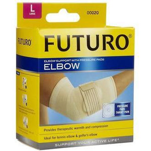 FUTURO ELBOW SUPPORT WITH PRESSURE PADS - LARGE