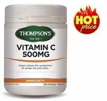 Load image into Gallery viewer, THOMPSON&#39;S VITAMIN C 500MG CHEWABLE 200 TABLETS

