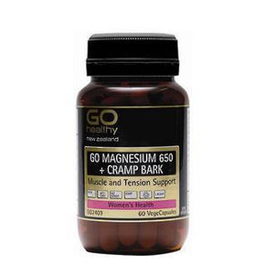 GO MAGNESIUM 650 + CRAMP BARK 60 CAPSULES