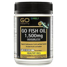 Load image into Gallery viewer, GO HEALTHY FISH OIL 1500MG ODOURLESS 210 CAPS
