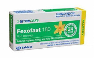 Fexofast 180mg Antihistamine tablets 30
