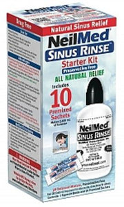 NEILMED SINUS RINSE STARTER KIT BOTTLE &10 SACHETS