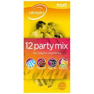 ANSELL LIFESTYLES CONDOMS PARTY MIX 12 PACKS