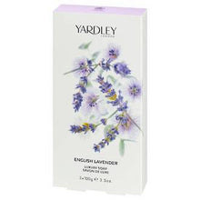 Load image into Gallery viewer, YARDLEY  LAVENDRE LUXURY SOAPS 3x 100G
