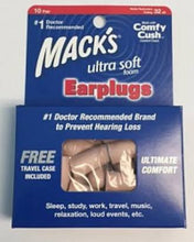 Load image into Gallery viewer, MACK&#39;S Ultra Soft Foam Ear Plugs - 10 Pairs

