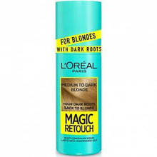Load image into Gallery viewer, L&#39;OREAL MAGIC RETOUCH ROOT CONCEALER SPRAY-MEDIUM TO DARK BLONDE
