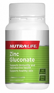 NUTRA-LIFE ZINC GLUCONATE CAPSULES 50