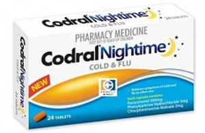 Codral Nightime Cold & Flu Tablets 24