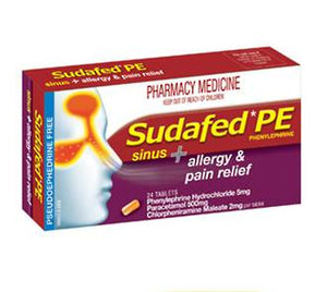 SUDAFED® PE Sinus + Allergy & Pain Relief 24 Tablets