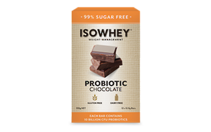 ISOWHEY PROBIOTIC CHOCOLATE BARS 12 X 12.5G