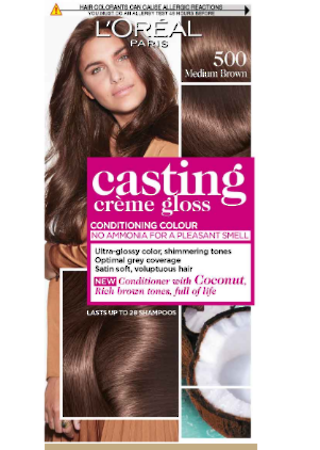 L'OREAL PARIS CASTING CREME GLOSS 500 MEDIUM BROWN