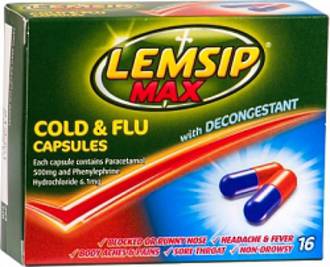 Lemsip Max Cold & Flu With Decongestant Capsules 16