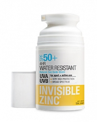 INVISIBLE ZINC 4HR WATER RESISTANT SPF 50+ 50ML SUNSCREEN