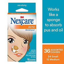 Load image into Gallery viewer, Nexcare Acne Absorbing covers 36 assorted
