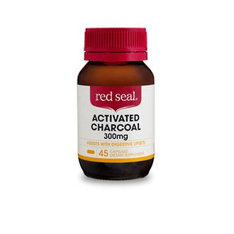 RED SEAL ACTIVATED CHARCOAL CAPSULES 300MG 45 TABS
