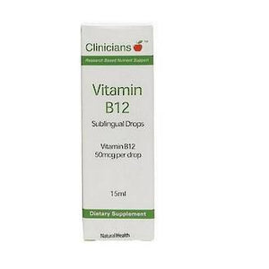 CLINICIANS VITAMIN B12 SUBLINGUAL DROPS 15ML