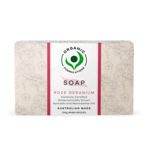 Organic Formulations Rose Geranium Soap