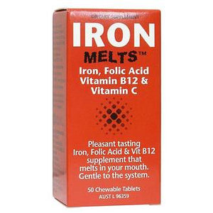 IRON MELTS CHEWABLE TABLETS 50 TABLETS