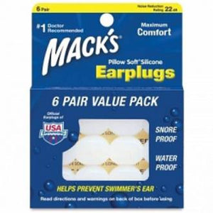 MACK'S Pillow Soft - Silicone Ear Plugs - 6 pairs