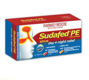 SUDAFED® PE Sinus Day + Night Relief 24 tablets