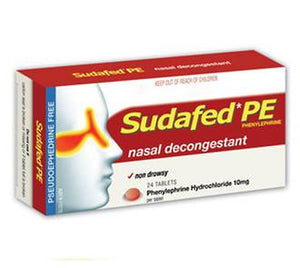 SUDAFED® PE Nasal Decongestant 24 Tablets